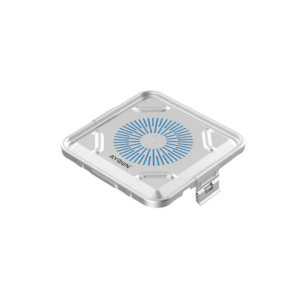 1/2 half size plasma low temperature perforated lid 295 x 280 mm, grey